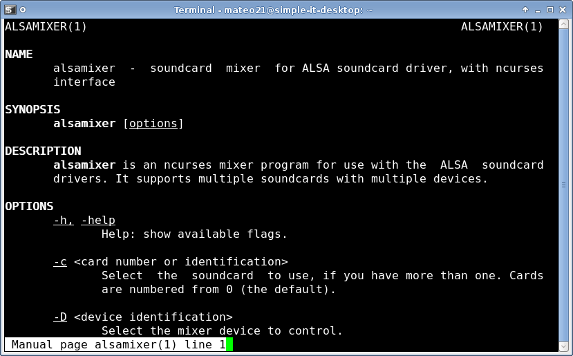 Manuel d’alsamixer