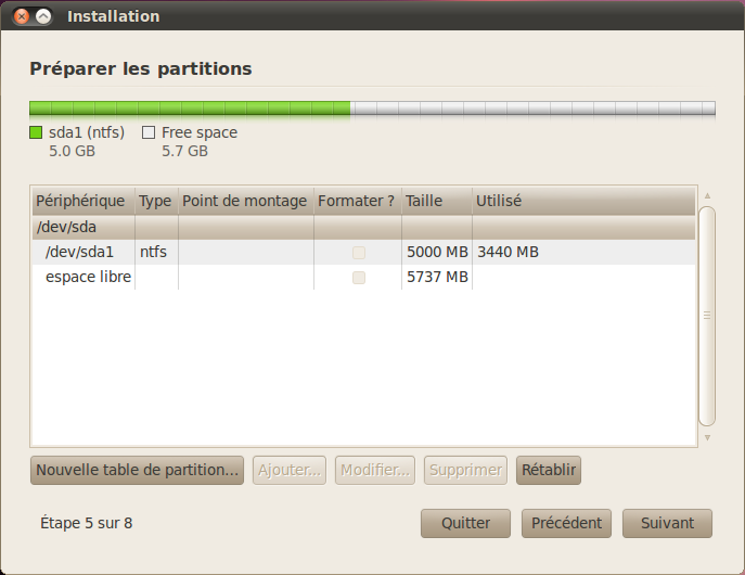 Un espace est libéré